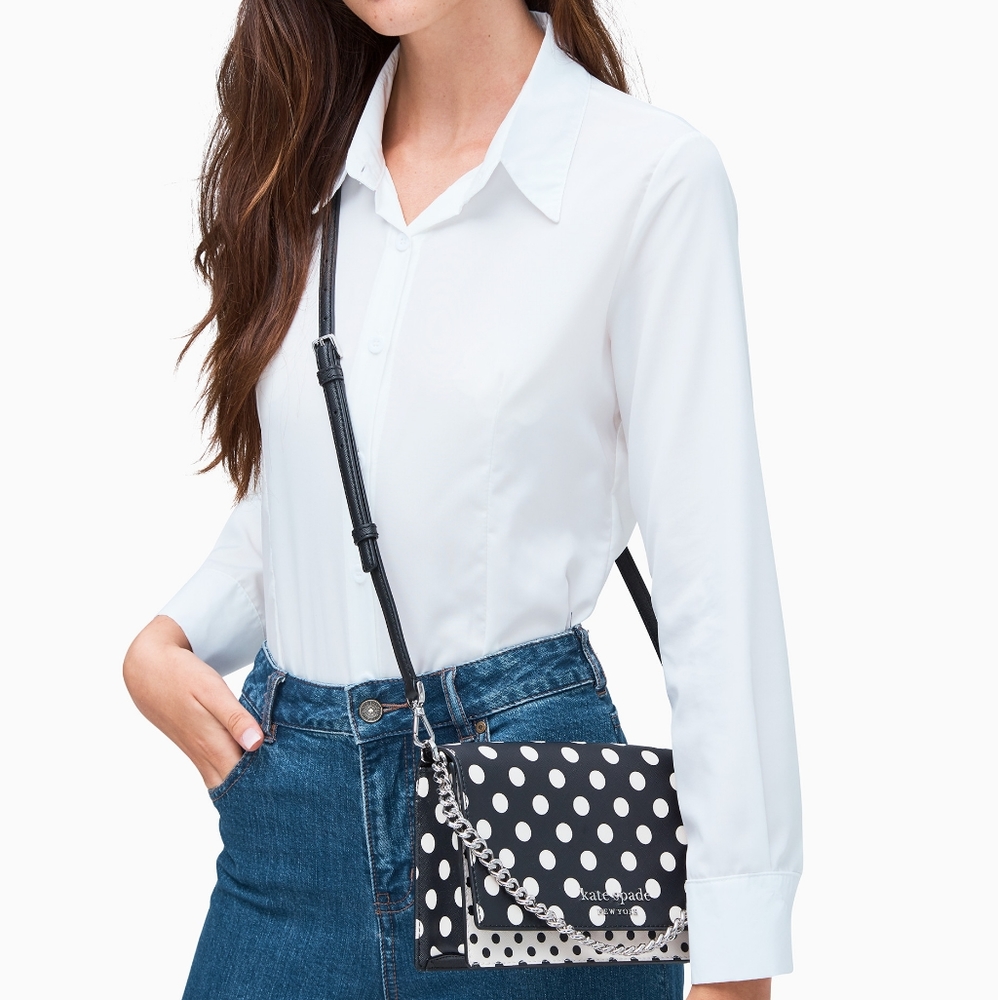 🆕 SALE Kate Spade Cameron Polka Dot Crossbody - Picture 9 of 11